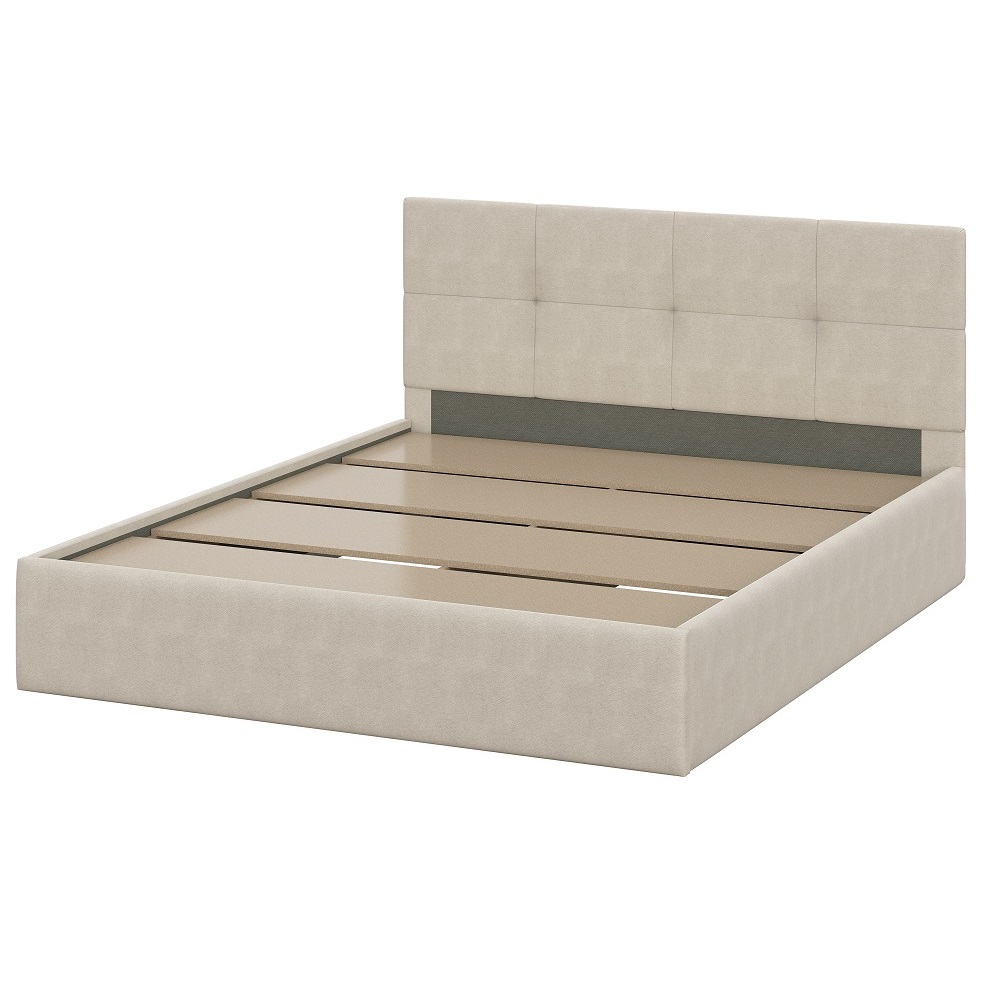 Кровать Арника №4 с основанием, Бежевый, Спальня Арника Камелия, современный стиль, бежевый