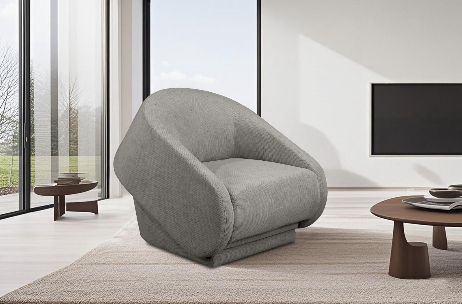 Кресло-кровать Fusion серое