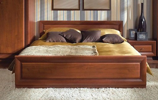 мебель БРВ итальянская вишня для спальни и гостиной. Кровать Ларго