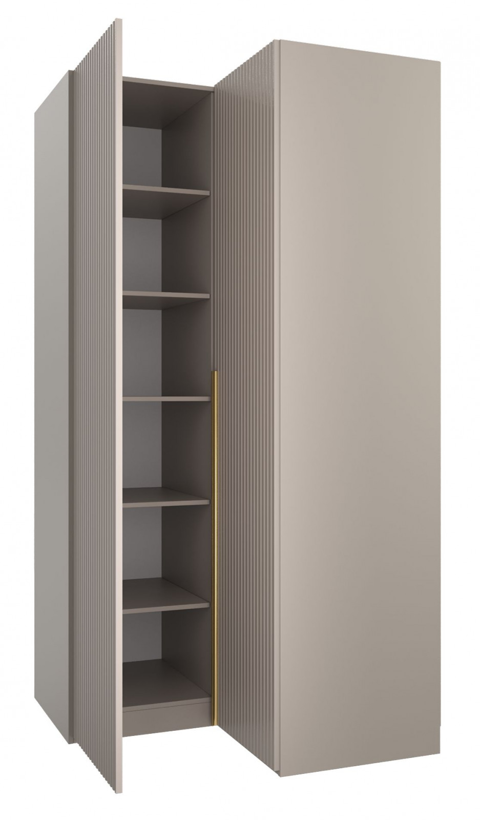 Шкаф Корвет Аляска угловой, Спальня Корвет Аляска, угловые, современный стиль, серый