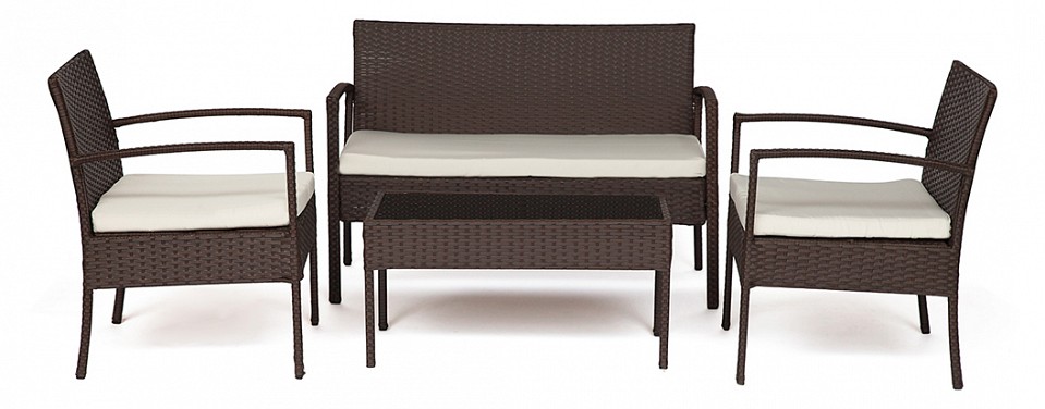 Набор уличный Tetchair Lounge, Комплекты Tetchair, металлические, из ротанга, современный стиль, бежевый
