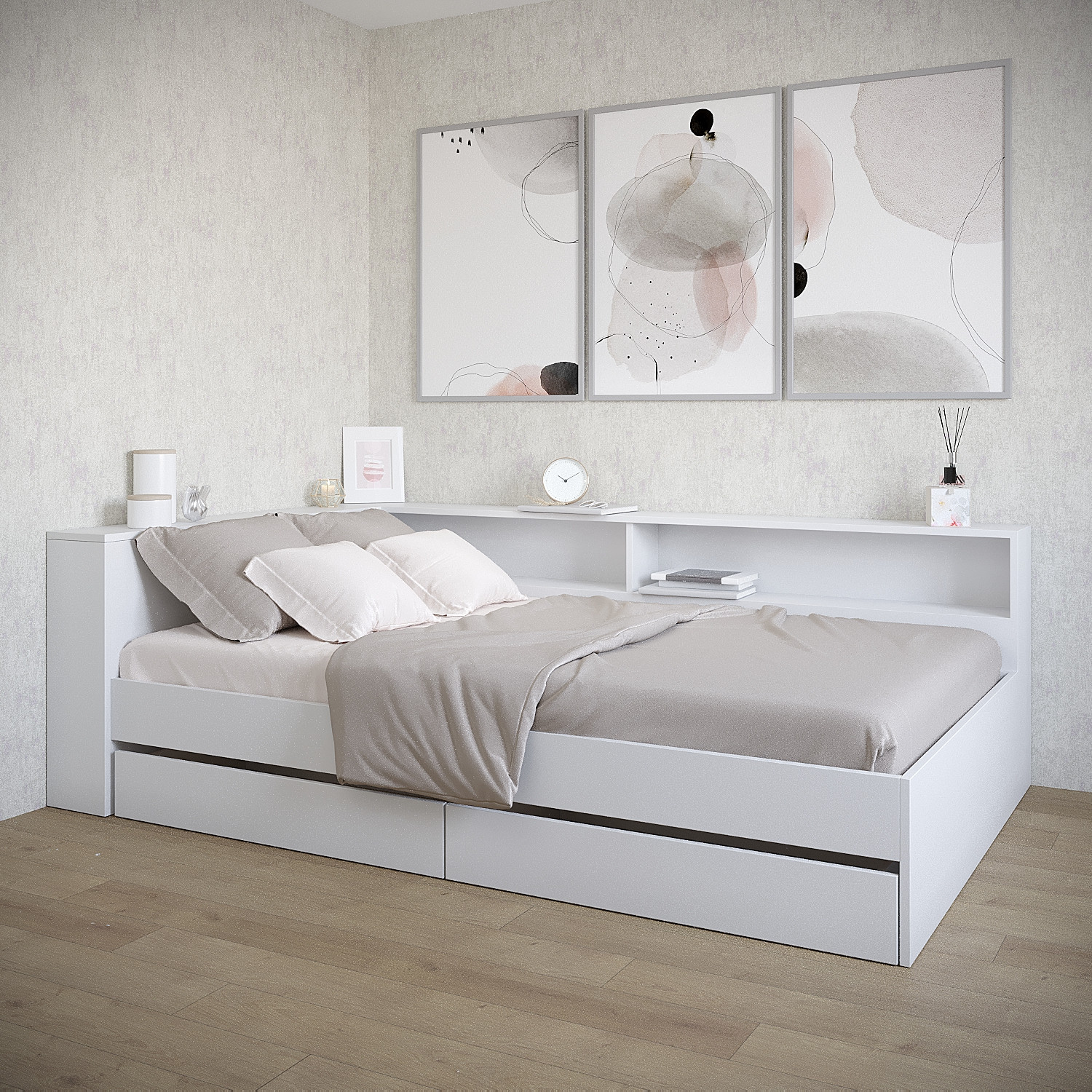 Прикроватный блок Homegrad к кровати Ксения