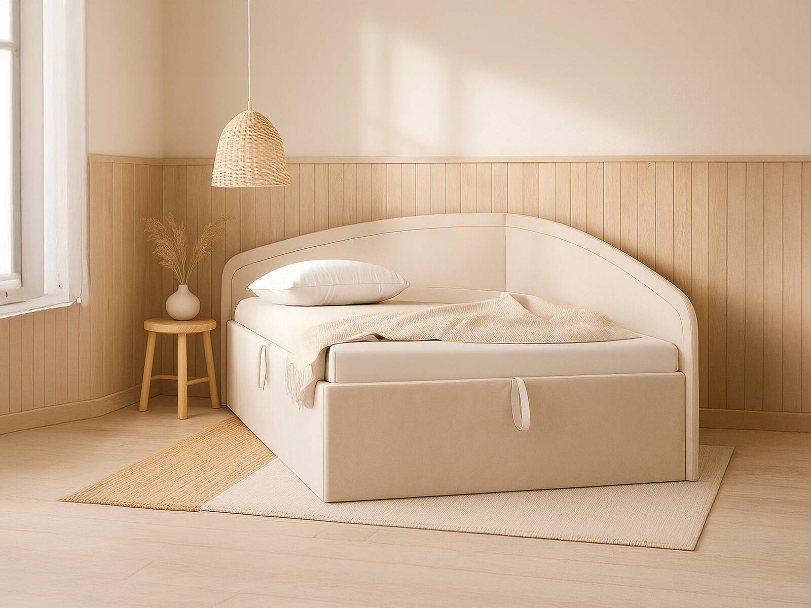 Тахта Сильва Адель (140х200), Тахты Сильва, современный стиль, с ящиками, бежевый