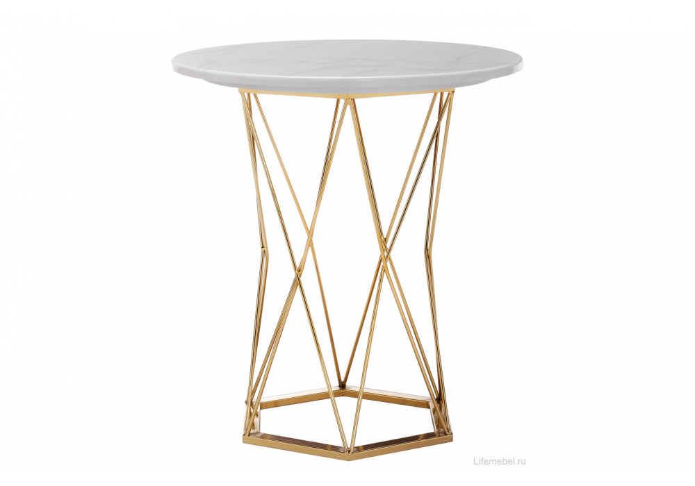 Стол деревянный Melan white / gold