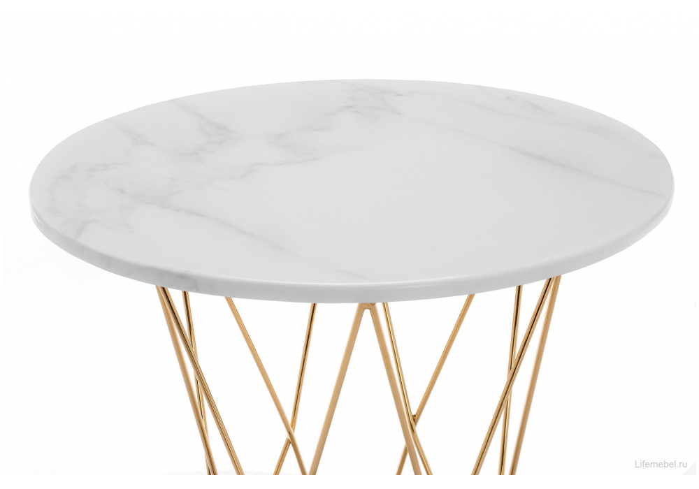Стол деревянный Melan white / gold