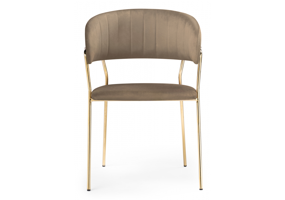 Стул на металлокаркасе Kamelia cappuccino / gold