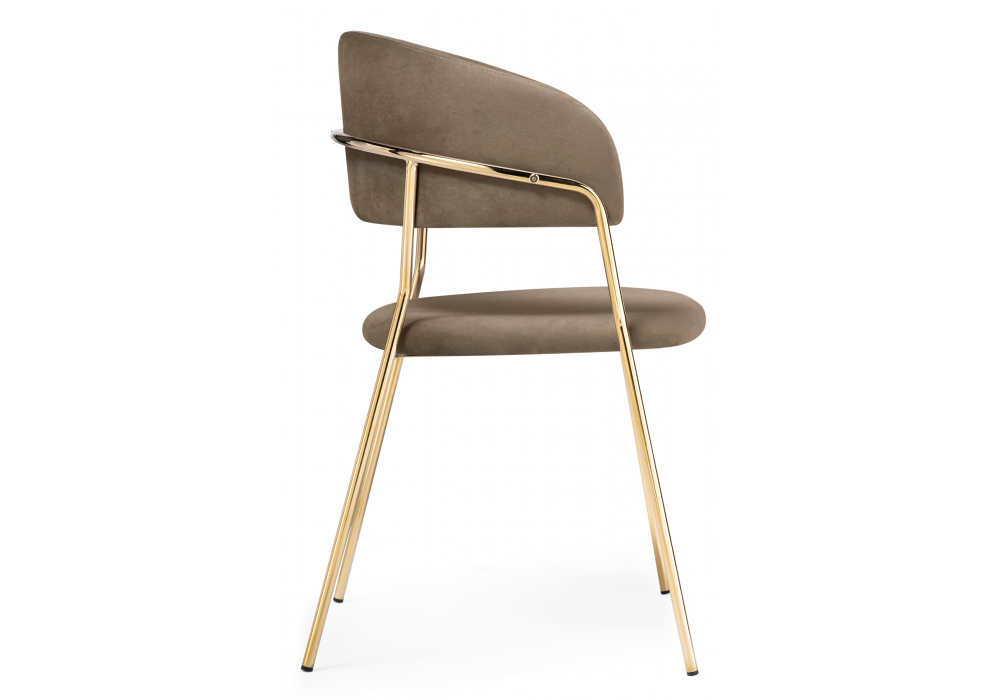 Стул на металлокаркасе Kamelia cappuccino / gold