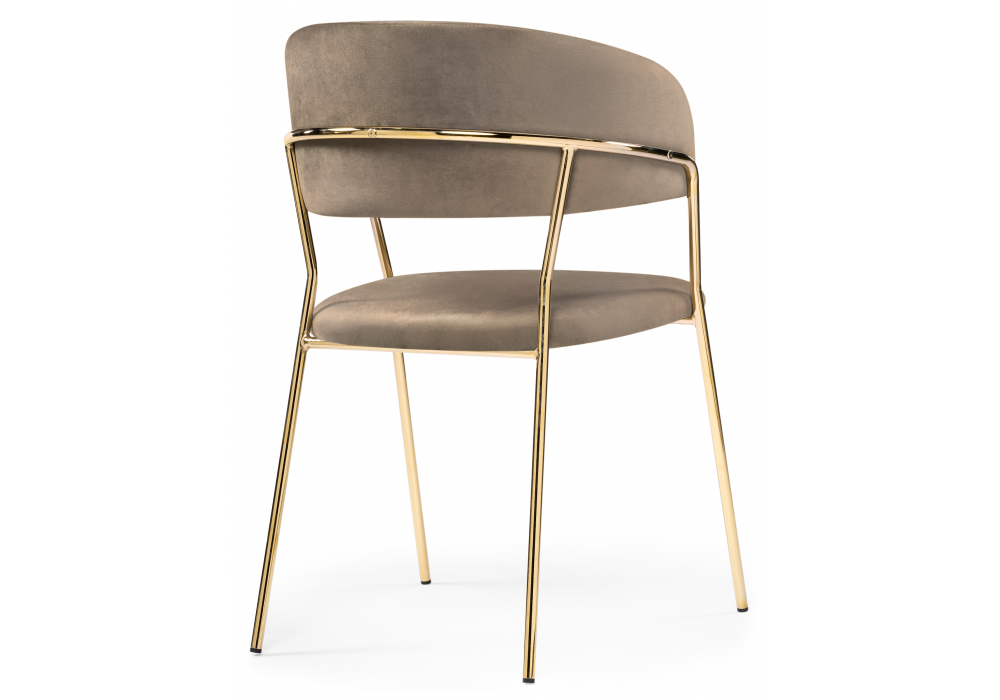 Стул на металлокаркасе Kamelia cappuccino / gold