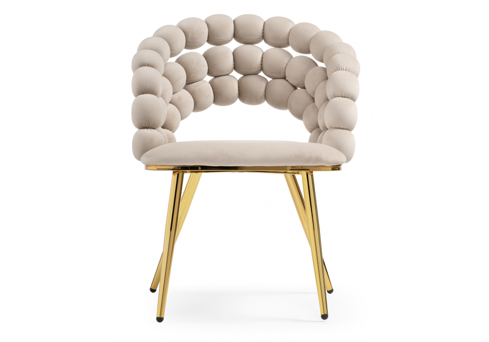 Стул на металлокаркасе Ball beige / gold