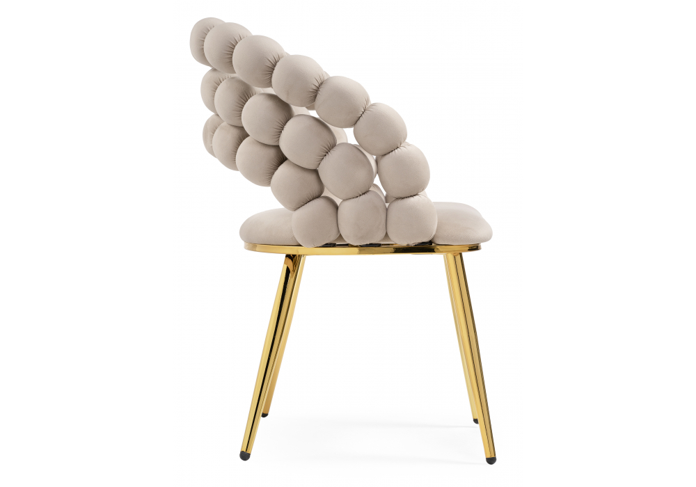 Стул на металлокаркасе Ball beige / gold