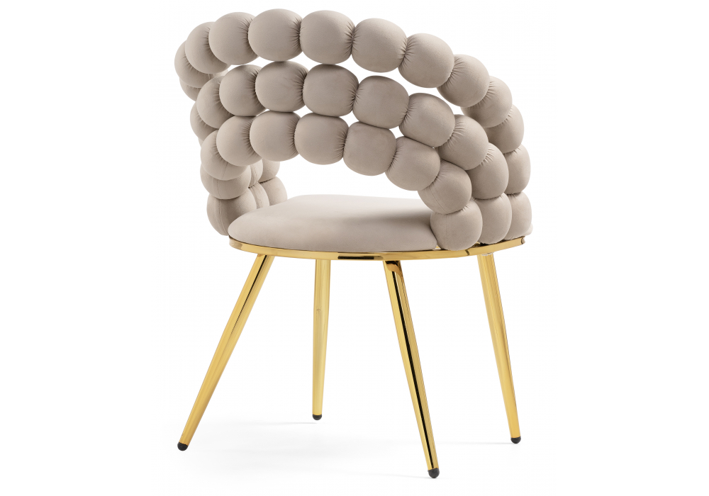 Стул на металлокаркасе Ball beige / gold