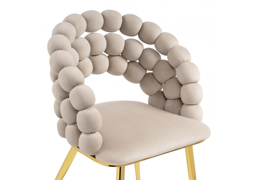 Стул на металлокаркасе Ball beige / gold