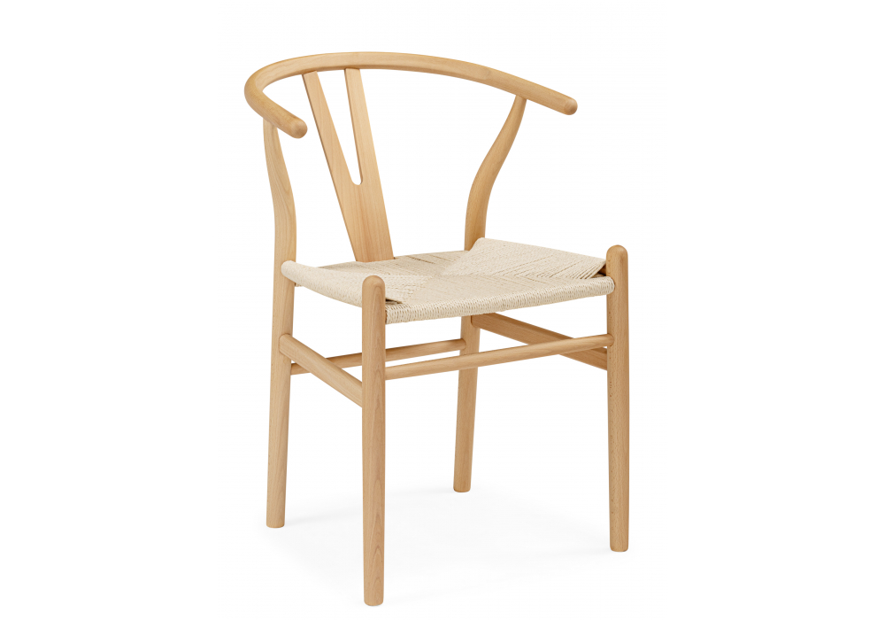 Стул Woodville Arcus wood/beige, Деревянные стулья Woodville, деревянные, из ротанга, современный стиль, бежевый