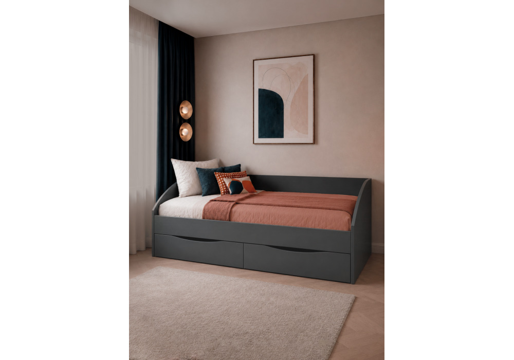 Кровать Эриол 90x200 графит