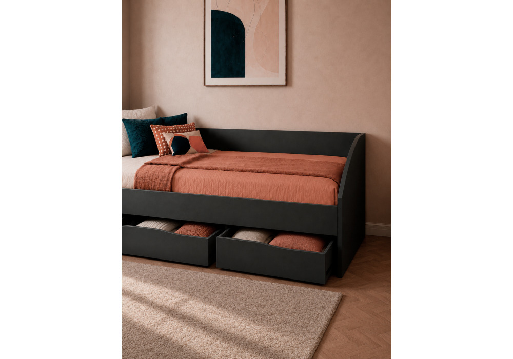 Кровать Эриол 90x200 графит