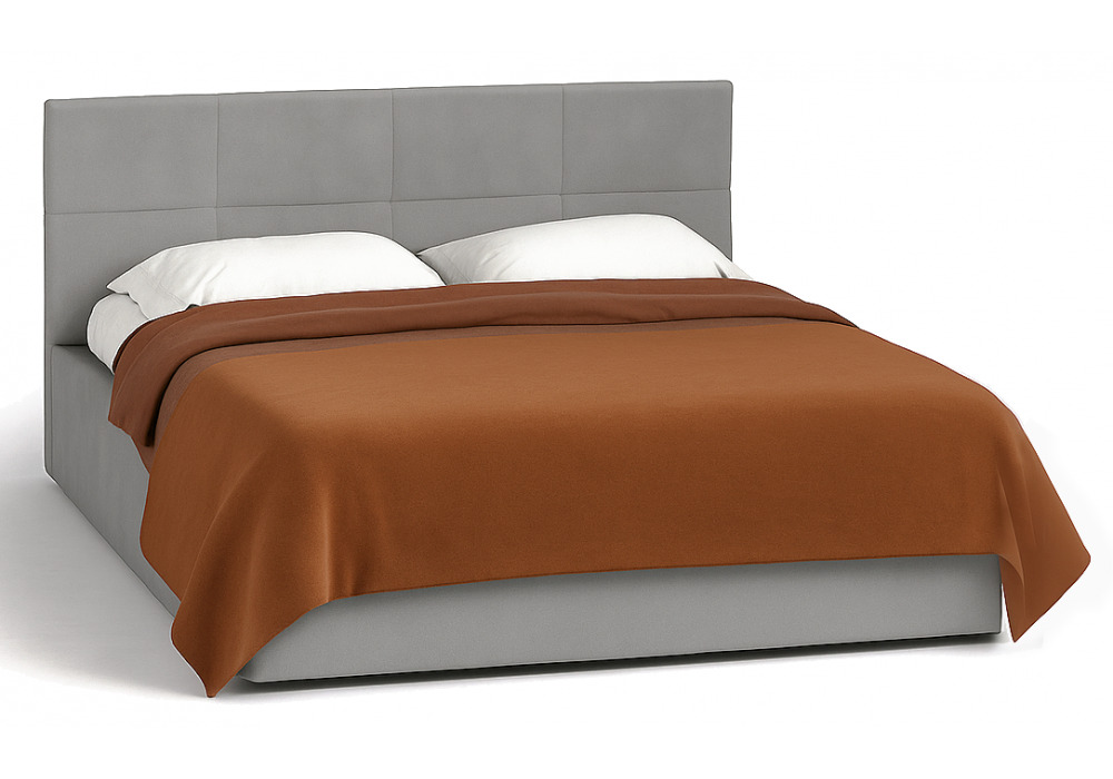 Кровать Woodville Манака 160х200, ткань серая, Кровати Woodville, современный стиль, серый