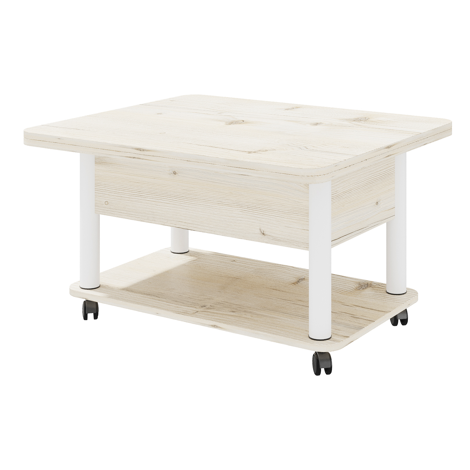 Стол-трансформер Мебелик Джокер, Обеденные столы Мебелик, металлические, современный стиль, белый