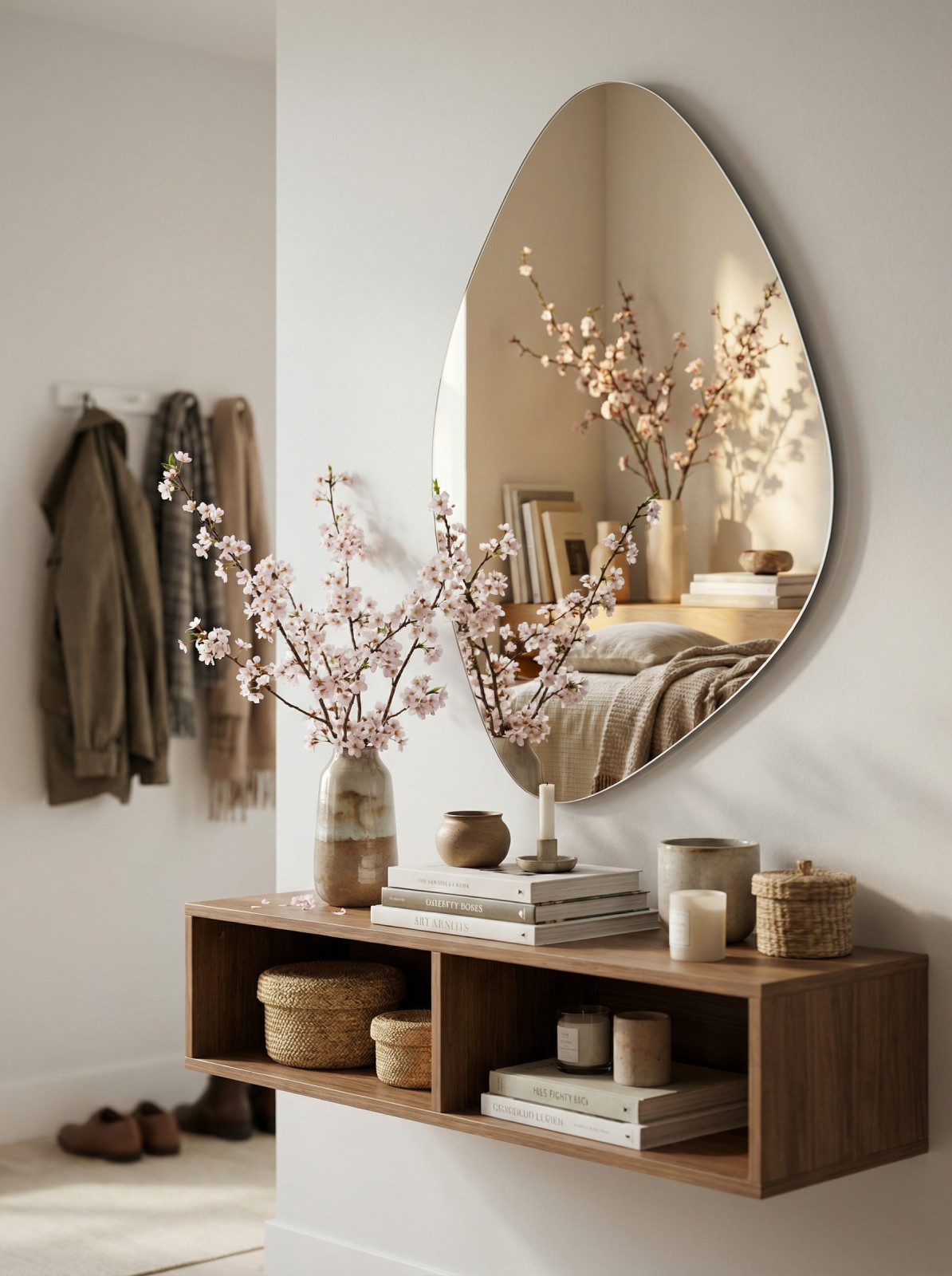 Зеркало настенное фигурное Сельетта-8 110 см х 68,3 см