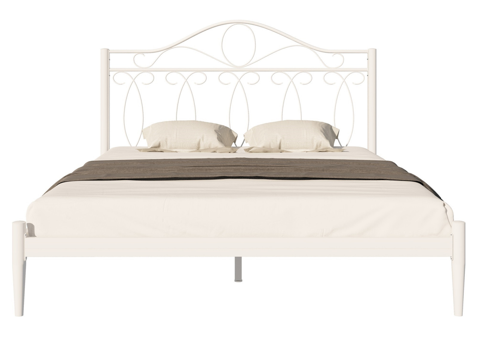 Кровать Mebwill Элегия 160, белый, Кровати Mebwill, металлические, белый