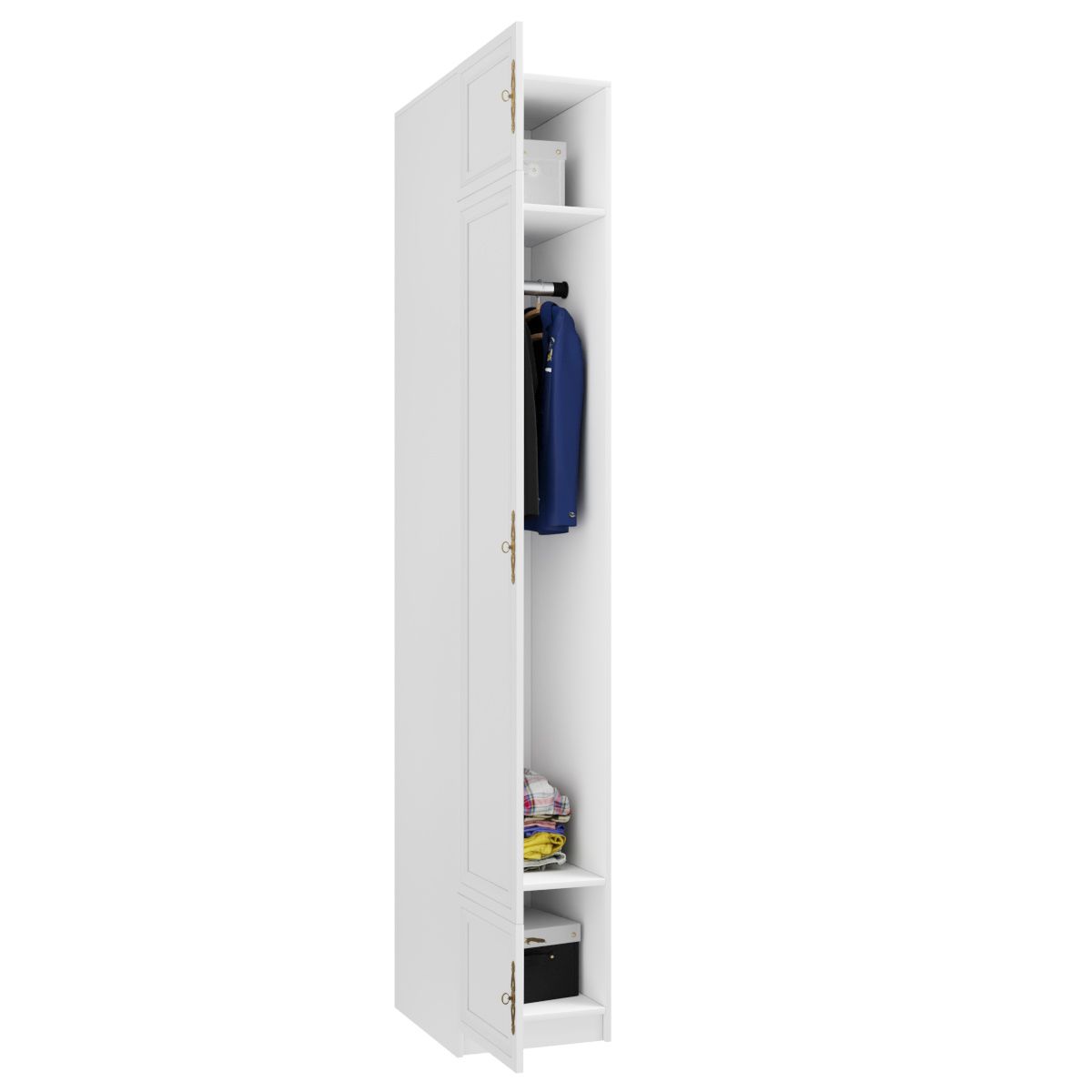 Пенал Карлос-003 Белый для книг однодверный