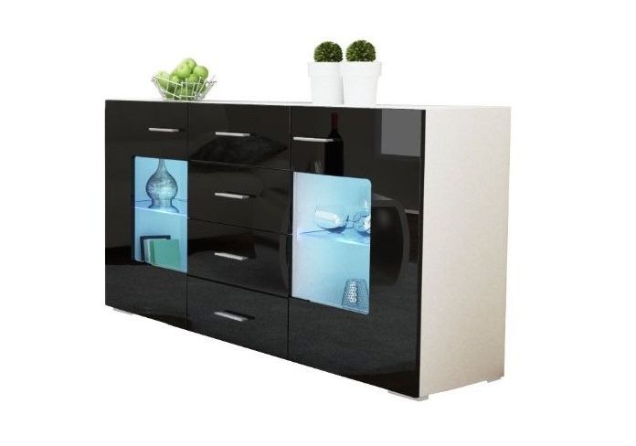 Комод Эфес-30 глянец МДФ Черный для одежды