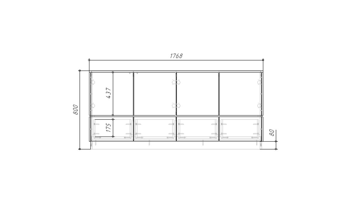 Комод Exeed-4 Серый графит для одежды