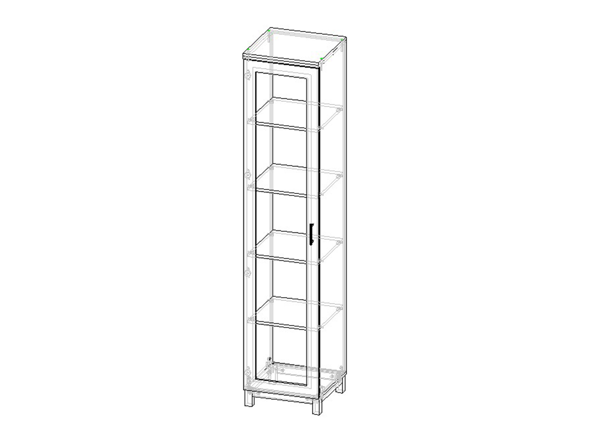 Колонка Техас-3 МДФ для документов для книг для обуви для одежды для посуды однодверный