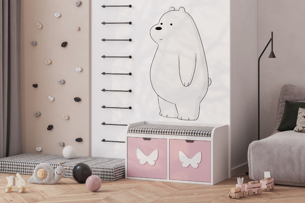 Стеллаж KIDS 9 Розовый Лайт для книг