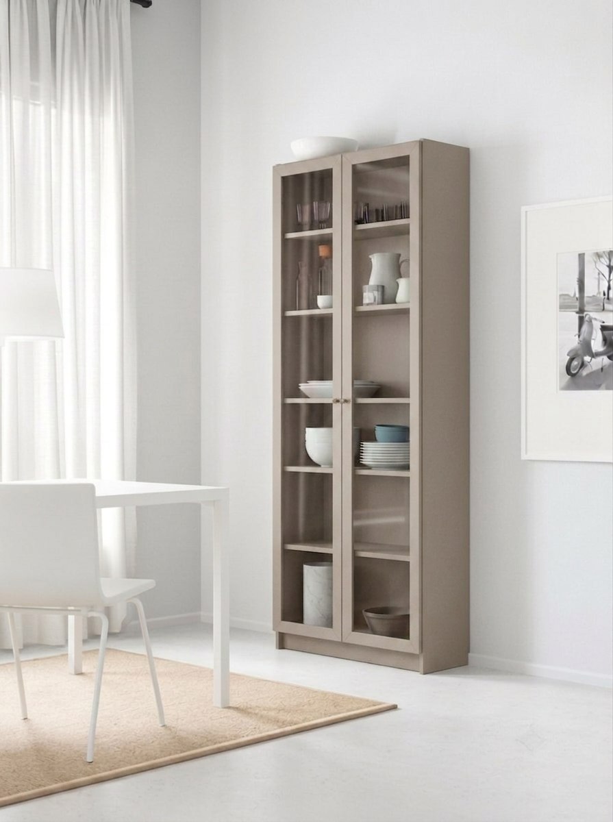 Стеллаж Билли 20 Кашемир 5981 BS 80*30*202 см, Бежевый Фиеста 80x30x202