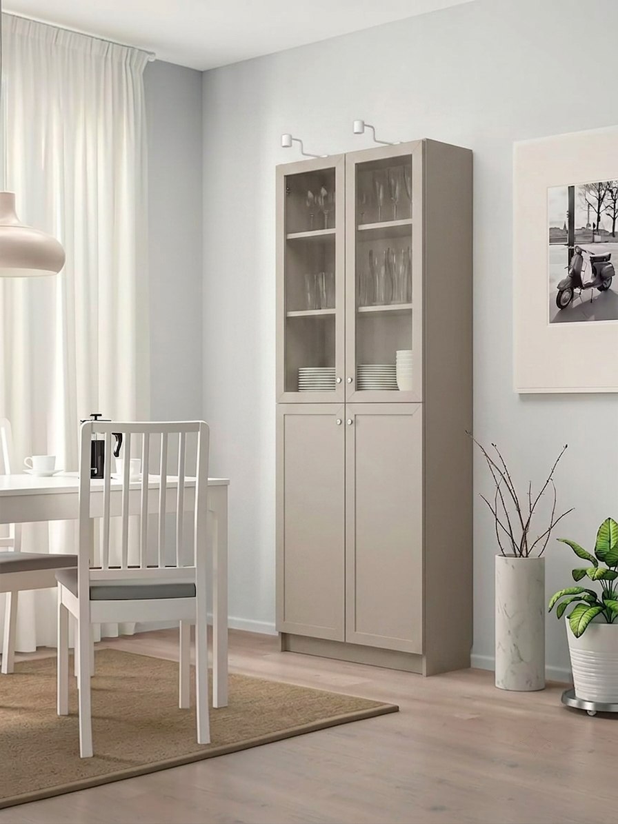 Стеллаж Билли 21 Кашемир 5981 BS 80*30*202 см, Бежевый Фиеста 80x30x202