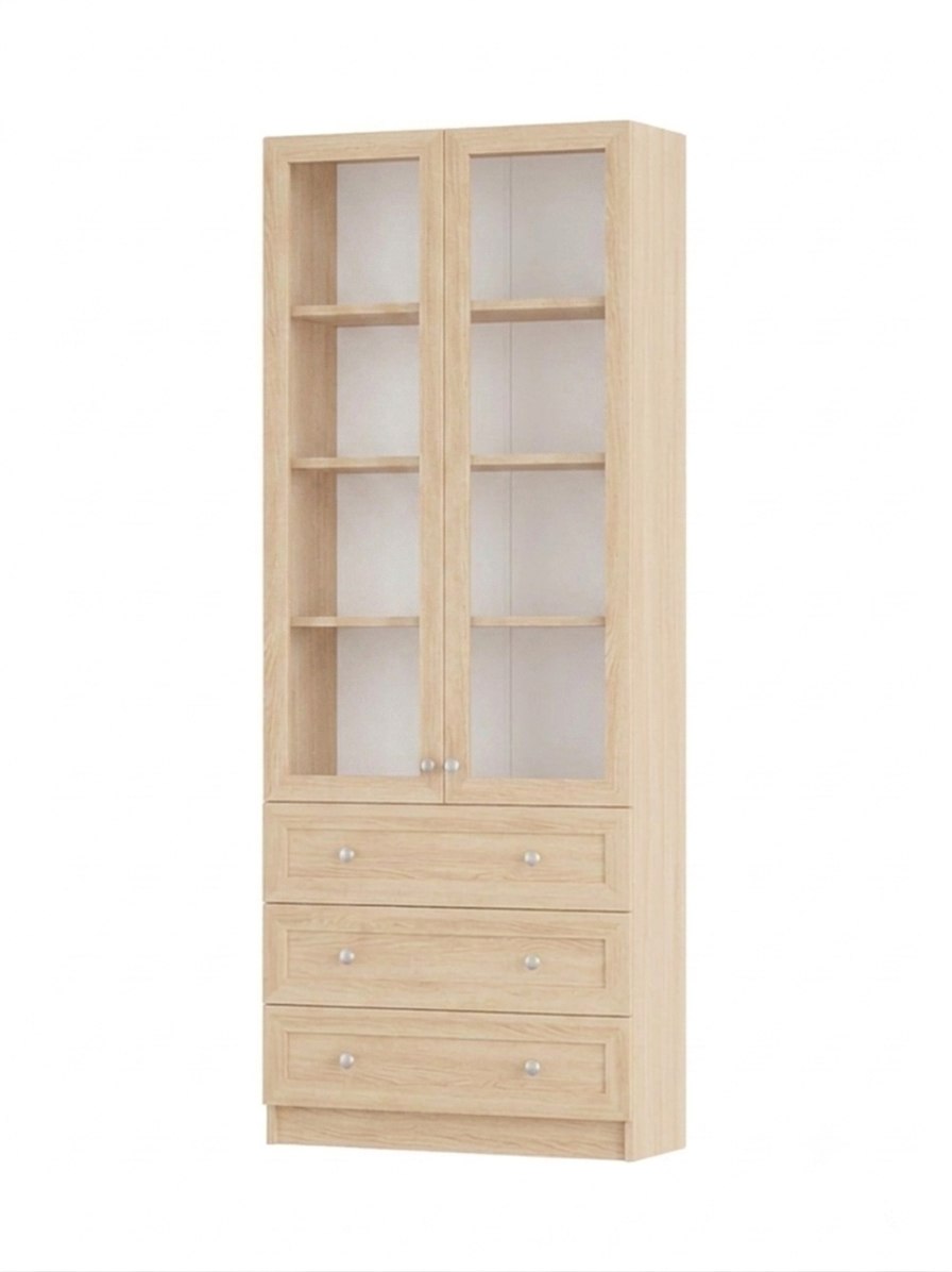 Стеллаж Билли 39 Дуб Молочный 8622 80*30*202 см, Коричневый Фиеста 80x30x202
