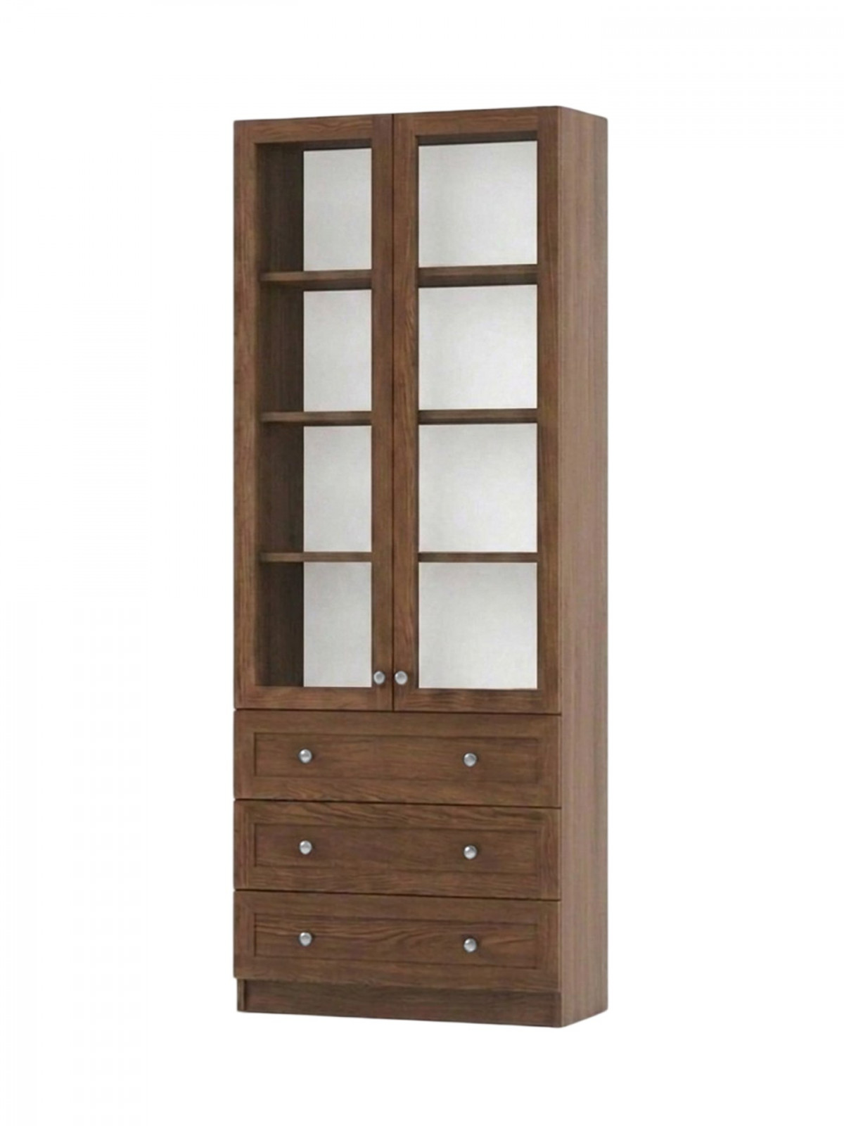 Стеллаж Билли 39 Орех Экко 9459 80*30*202 см, Бежевый Фиеста 80x30x202
