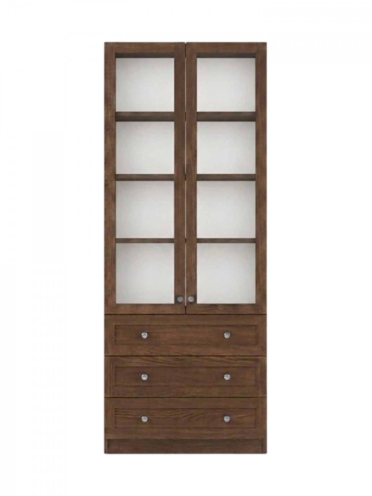 Стеллаж Билли 39 Орех Экко 9459 80*30*202 см, Бежевый Фиеста 80x30x202
