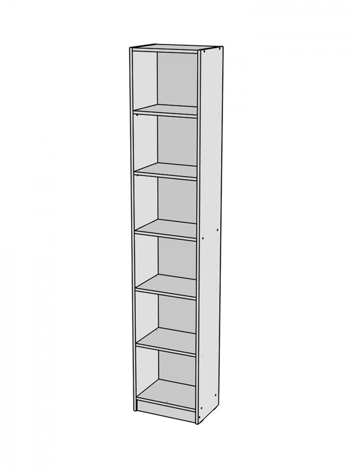 Стеллаж Билли 40x202x30 Орех Экко 9459 40*30*202 см, Бежевый Фиеста 40x30x202
