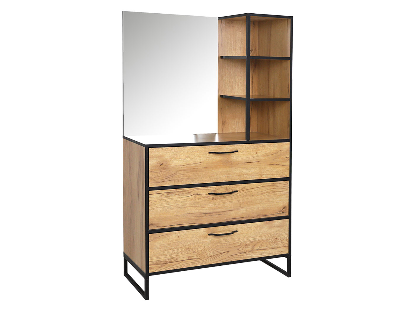 Комод Ивару Виртон, Гостиная Ивару Виртон, металлические, современный стиль, лофт, с ящиками, дуб