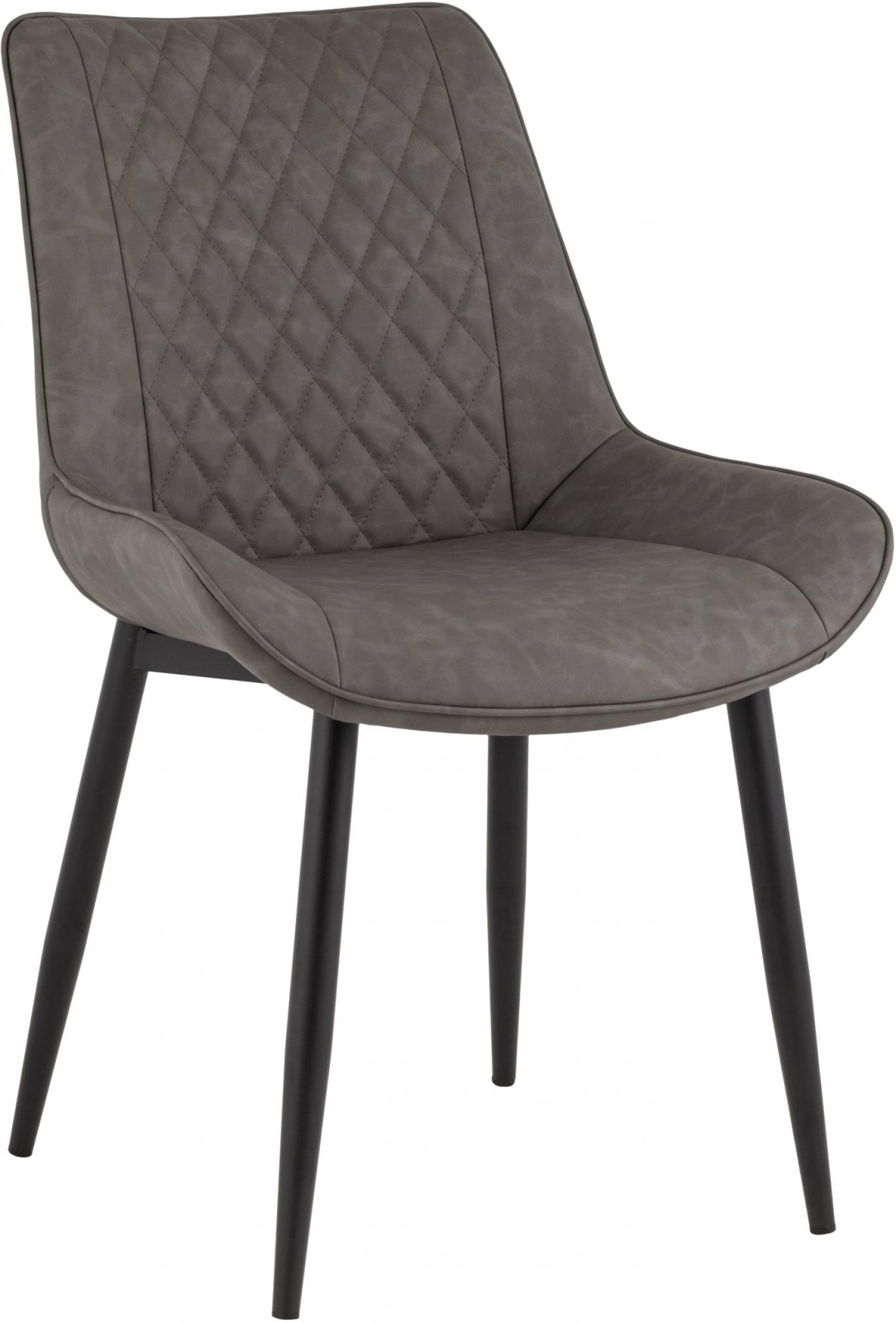 Стул STOOL GROUP Невада New экокожа на черных металлических ножках, вид спереди