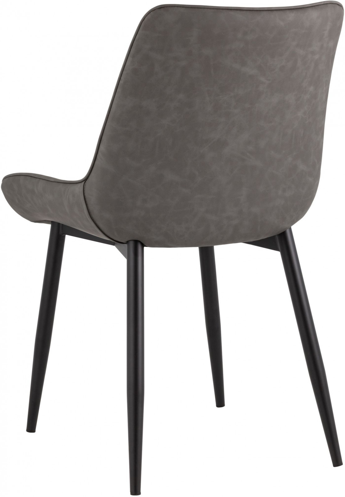 Стул на металлокаркасе с обивкой из экокожи, современный силуэт