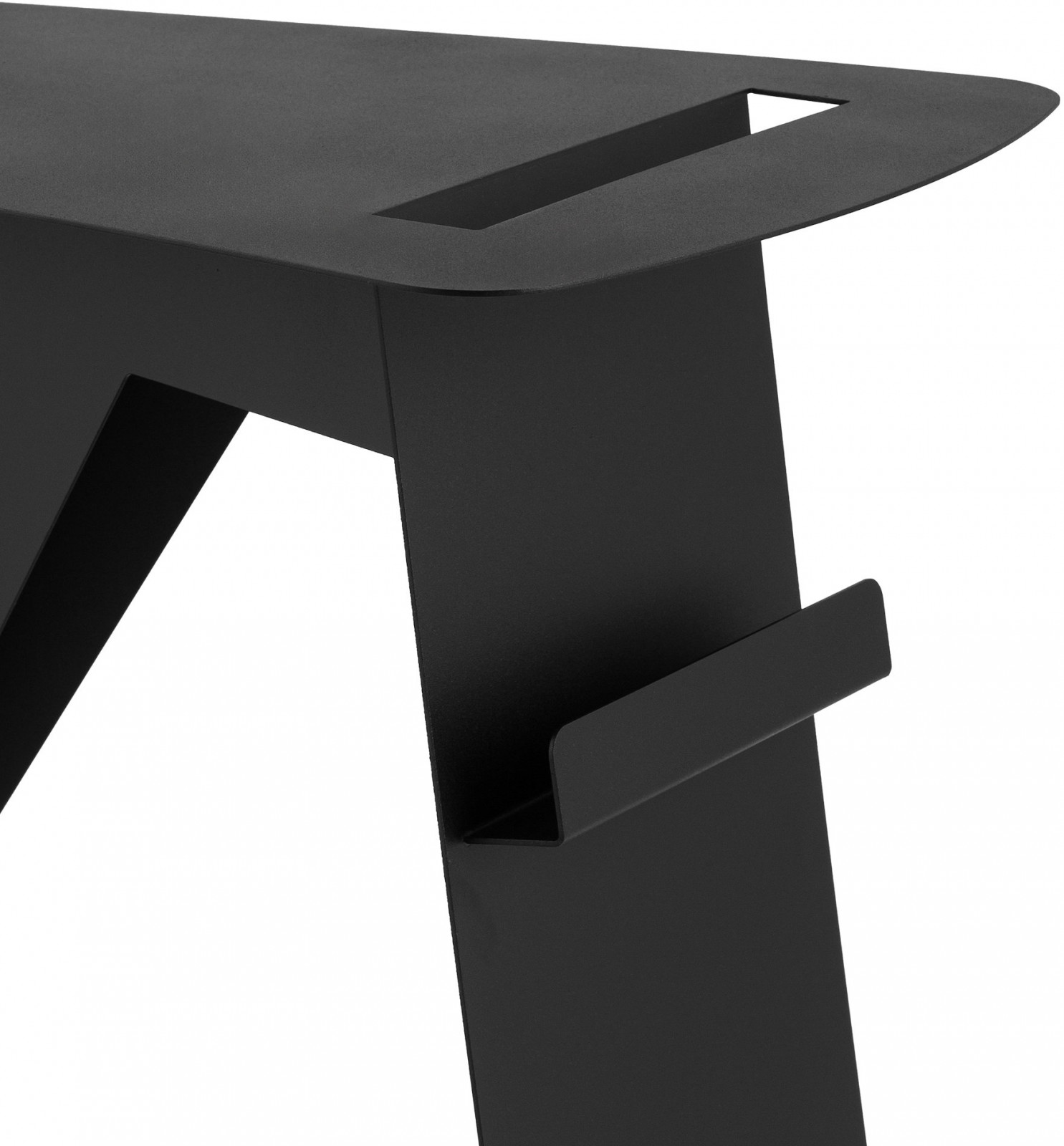 Деталь стального стола Mioby Stool Group, боковая ниша для хранения
