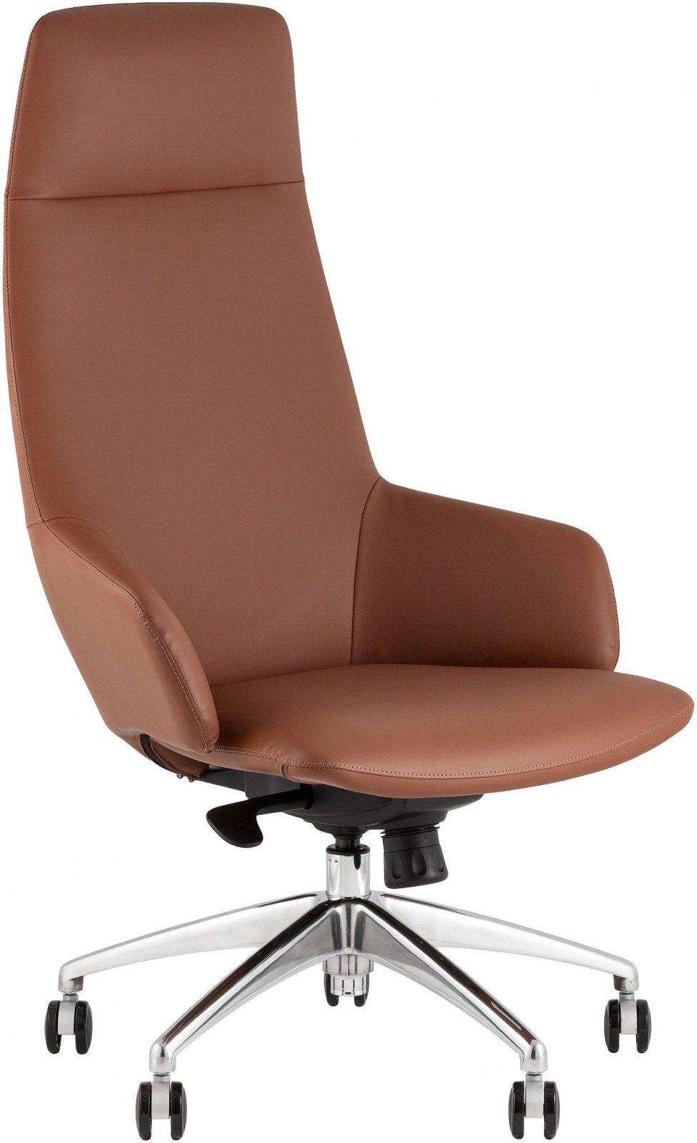 Кресло руководителя TopChairs Bow, Компьютерные кресла TopChairs, металлические, мягкие, современный стиль, коричневый
