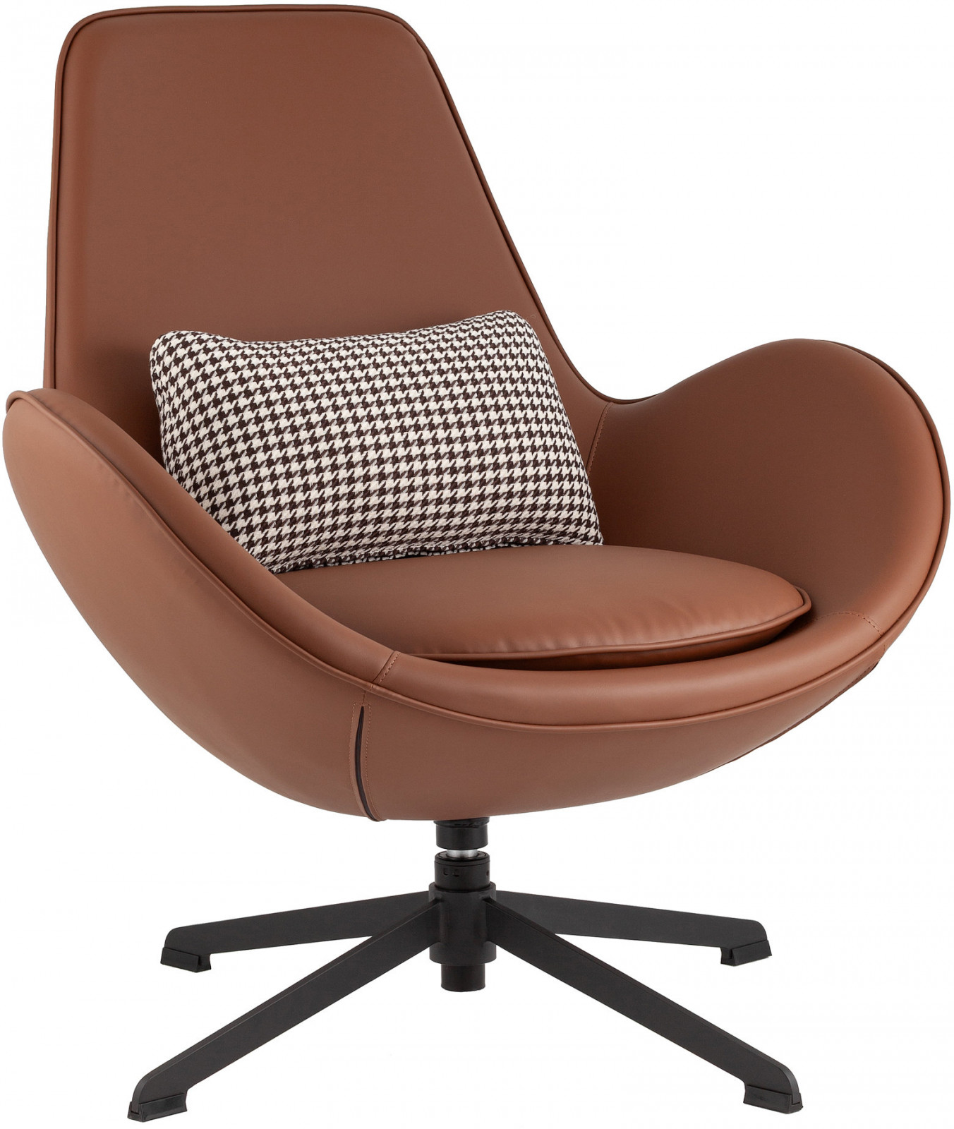 Кресло TopChairs Ostra, Компьютерные кресла TopChairs, металлические, мягкие, современный стиль, коричневый