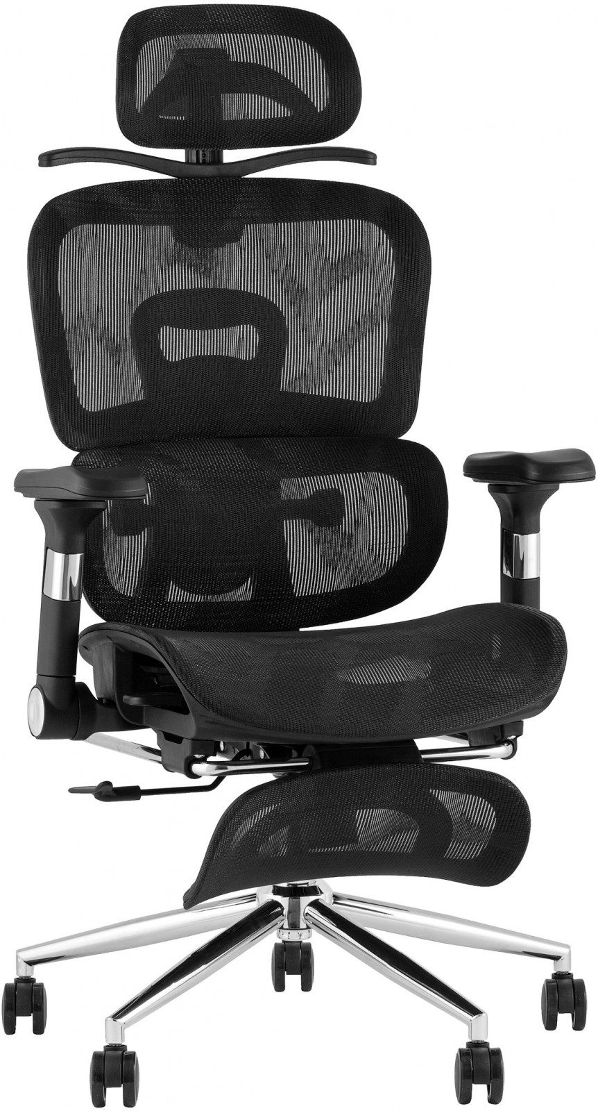 Кресло офисное TopChairs Stich с оттоманкой, Компьютерные кресла TopChairs, металлические, современный стиль, черный