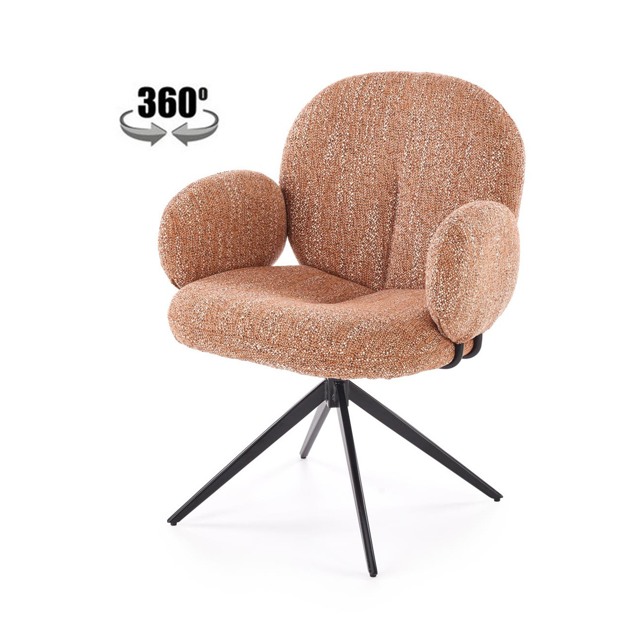 Стул Halmar K568 поворотный, Полукресла Halmar, металлические, мягкие, современный стиль, бежевый