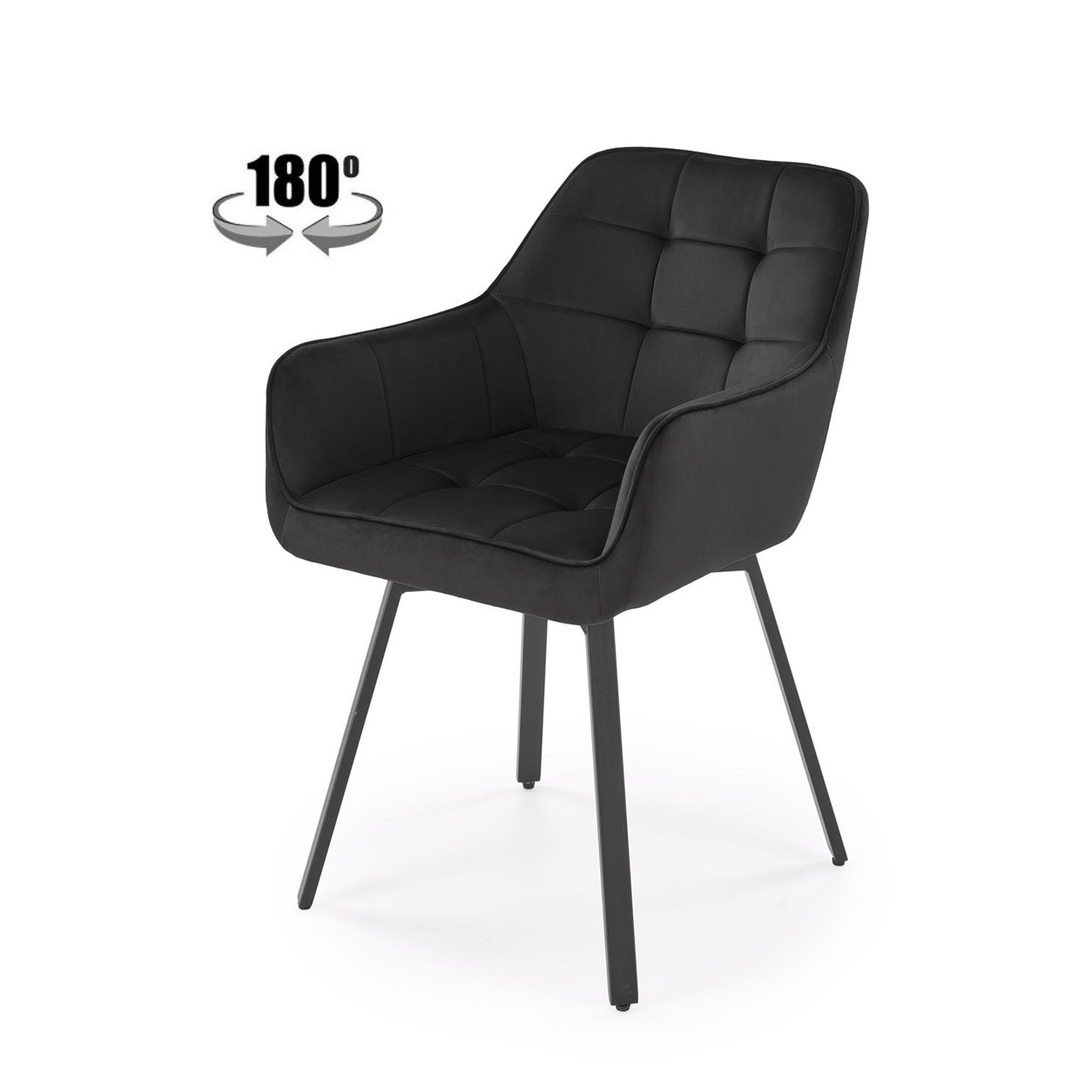 Стул HALMAR K588 черный/черный