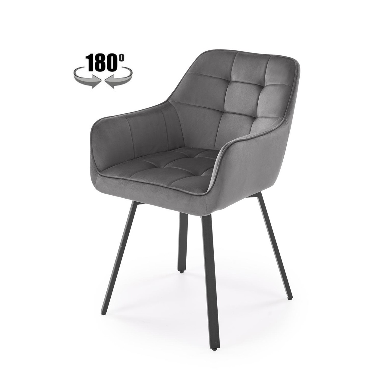 Стул Halmar K588, Полукресла Halmar, металлические, мягкие, современный стиль, серый