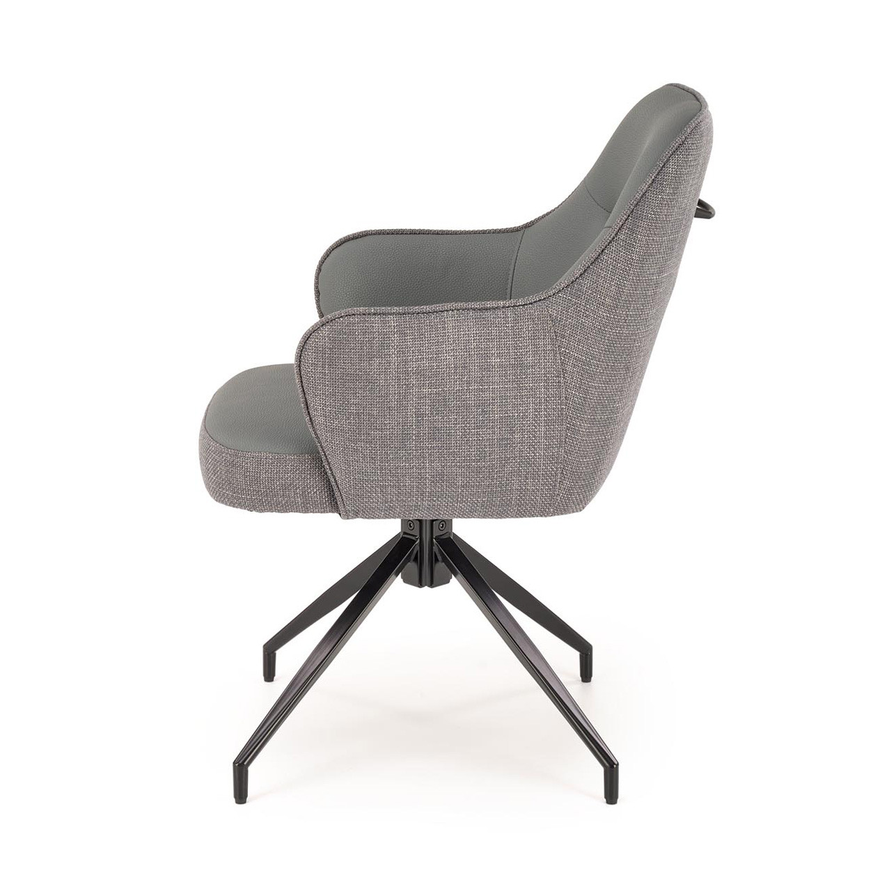 Стул HALMAR K527 серый/черный, поворотный