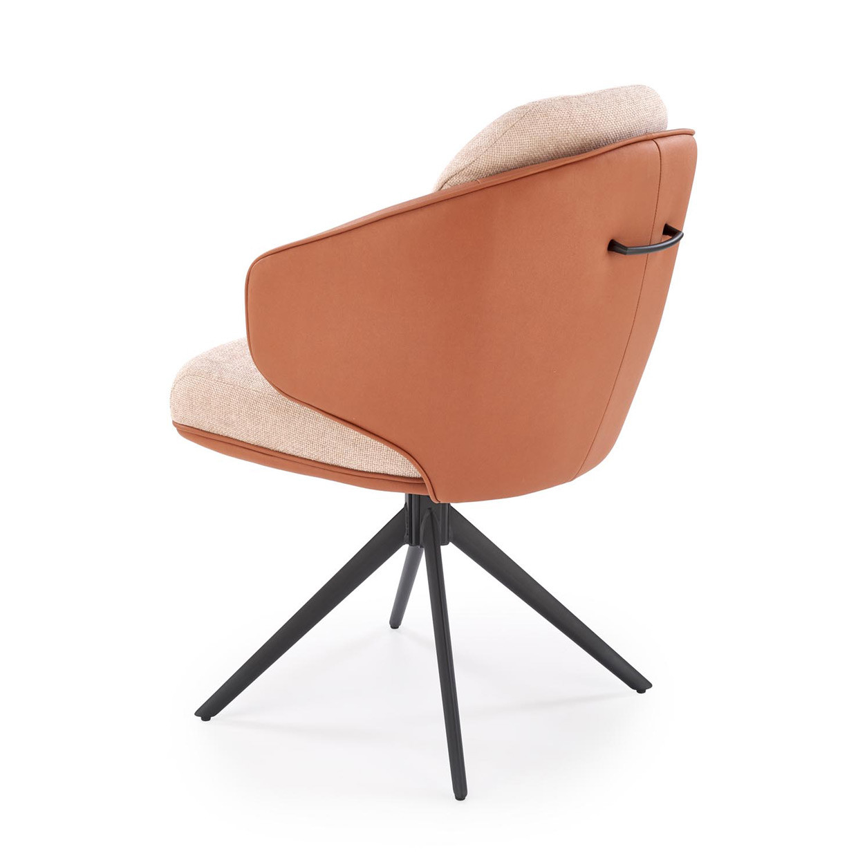 Стул HALMAR K554 коричневый/бежевый/черный, поворотный