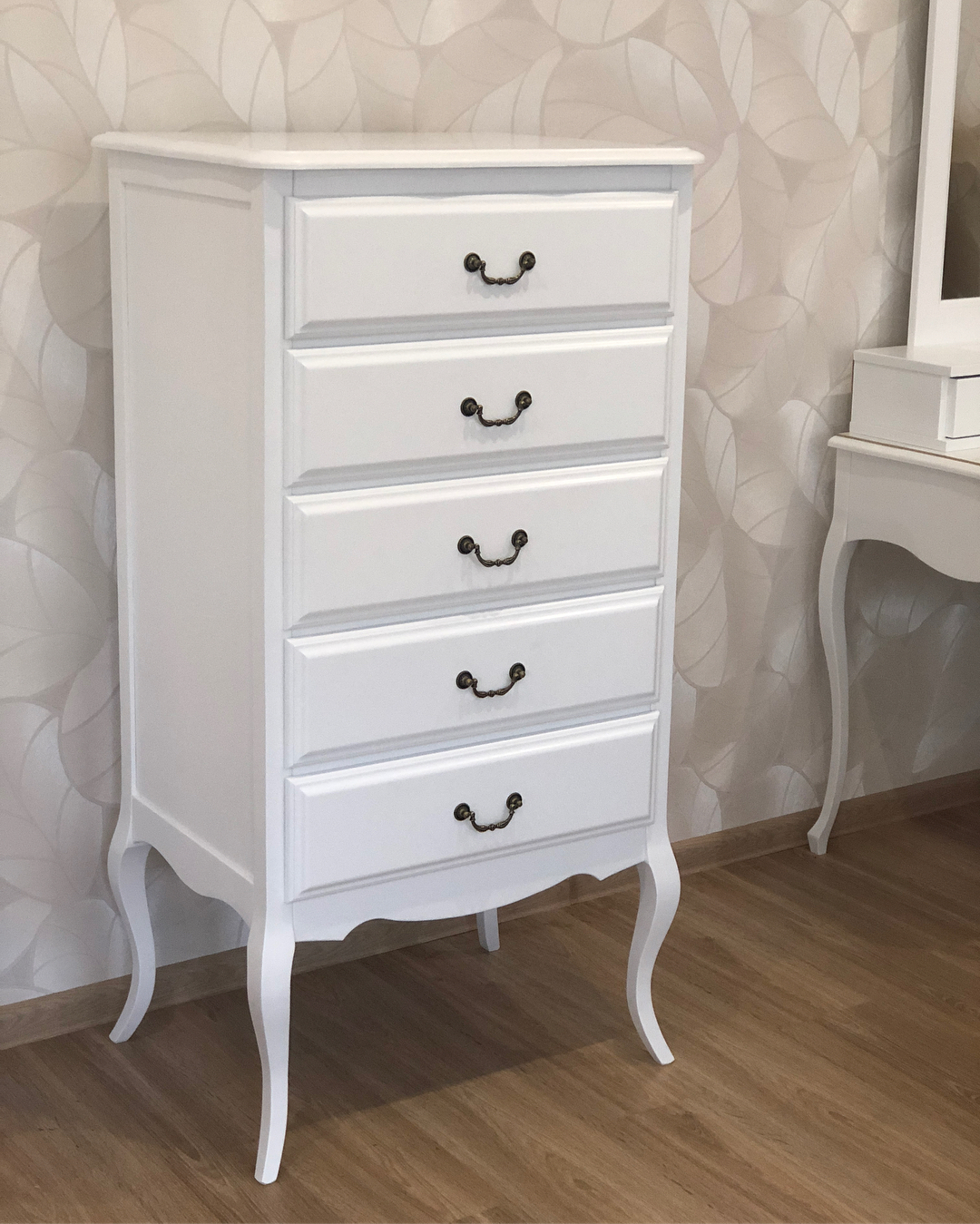 Комод Малонн Ави 5 ящиков Белый