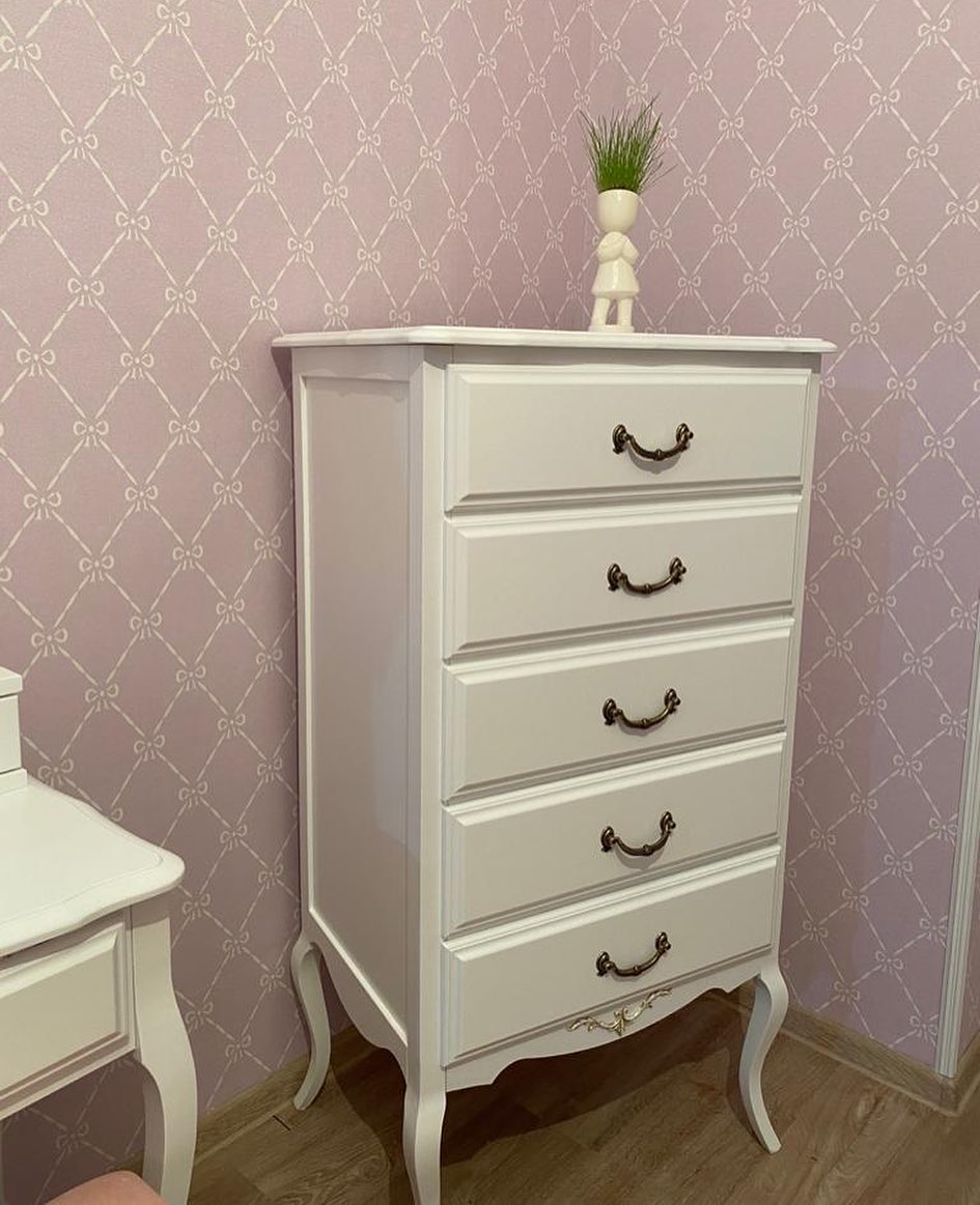 Комод Малонн Ави 5 ящиков Белый