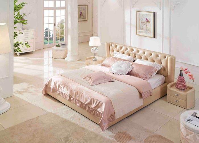 Красивая кровать с основанием из ДСП Валенсия