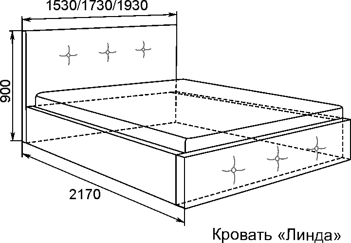 Кровать с подъемным механизмом линда 140х200 см